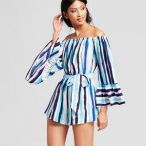 BEAUTIFUL Blue Stripe Romper